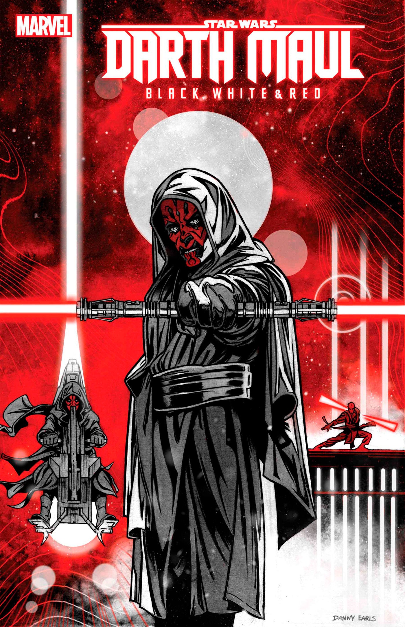 Star Wars: Darth Maul - Black, White & Red #2 Danny Earls Variant | Dragon's Lair Comics and Fantasy Houston TX