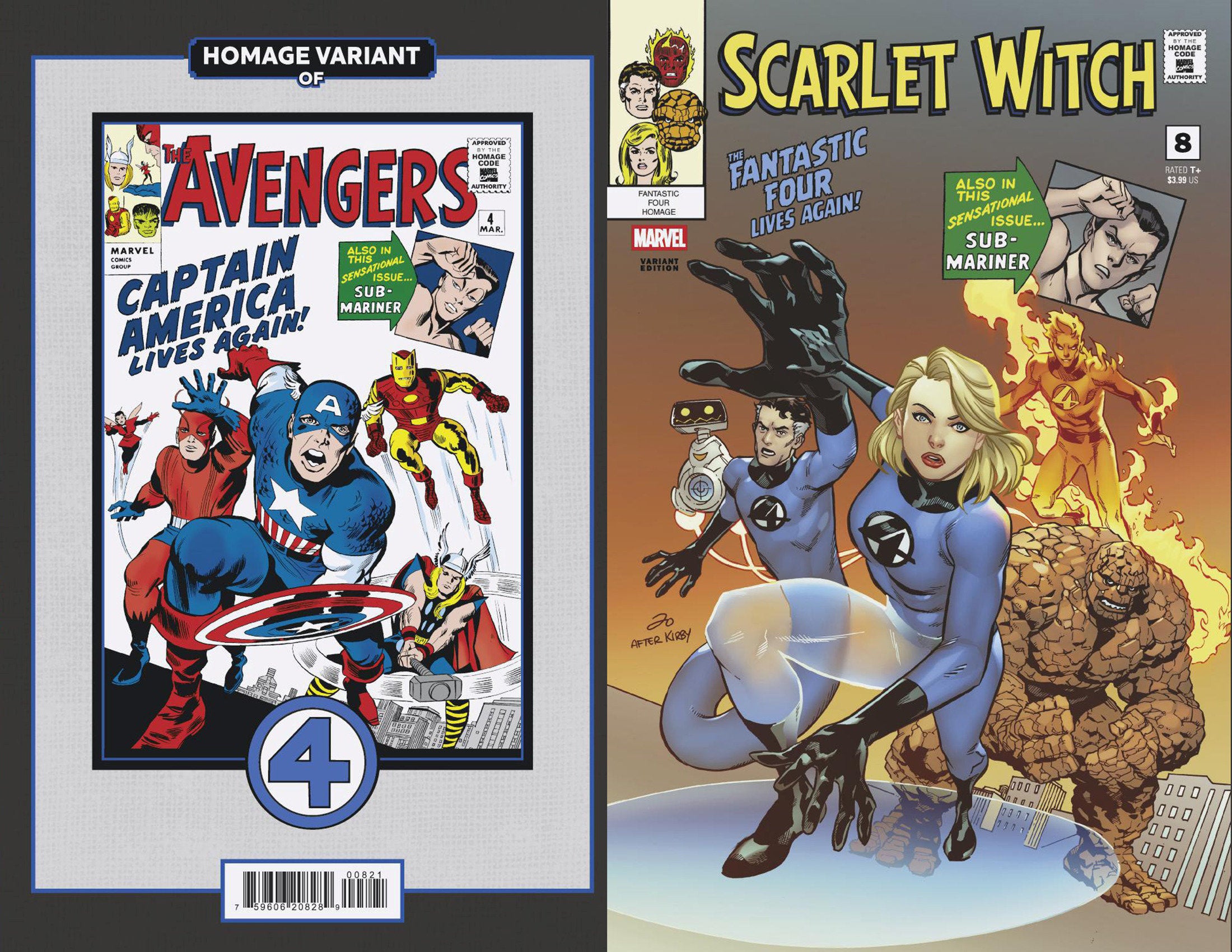 Scarlet Witch #8 Marcus To Fantastic Four Homage Variant | Dragon's Lair Comics and Fantasy Houston TX