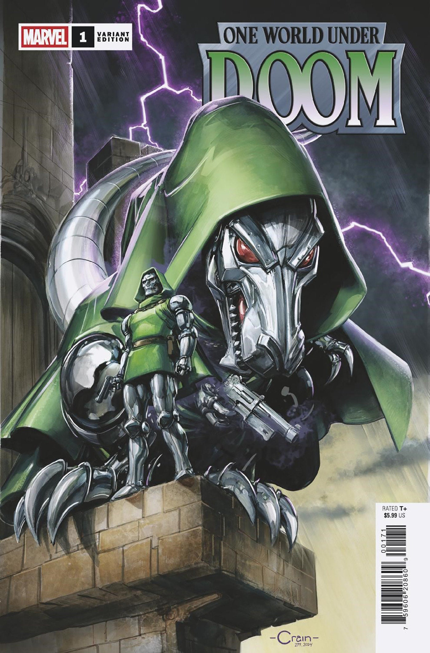 One World Under Doom #1 Clayton Crain Doomasaur Variant | Dragon's Lair Comics and Fantasy Houston TX