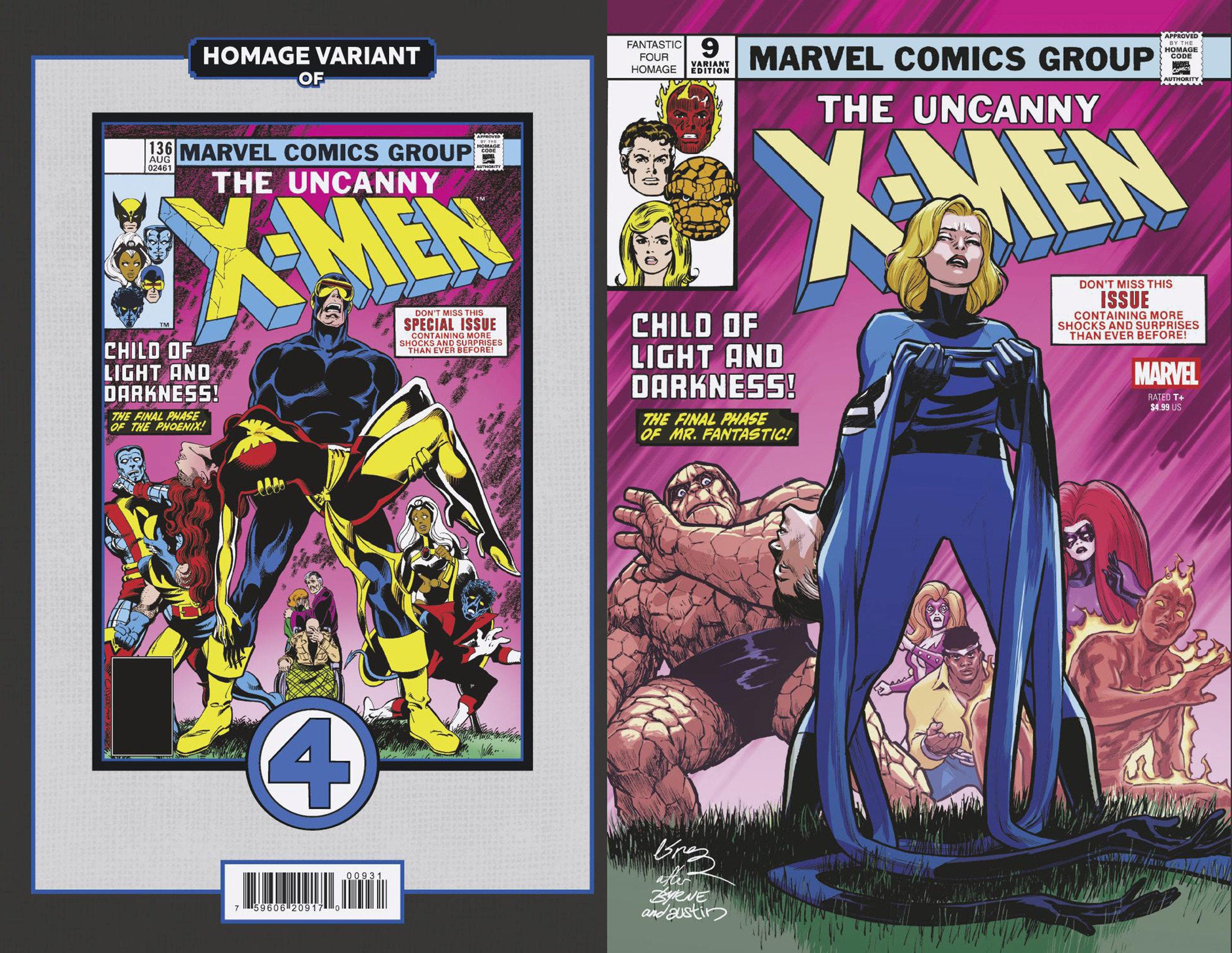 Uncanny X-Men #9 David Lopez Fantastic Four Homage Variant | Dragon's Lair Comics and Fantasy Houston TX