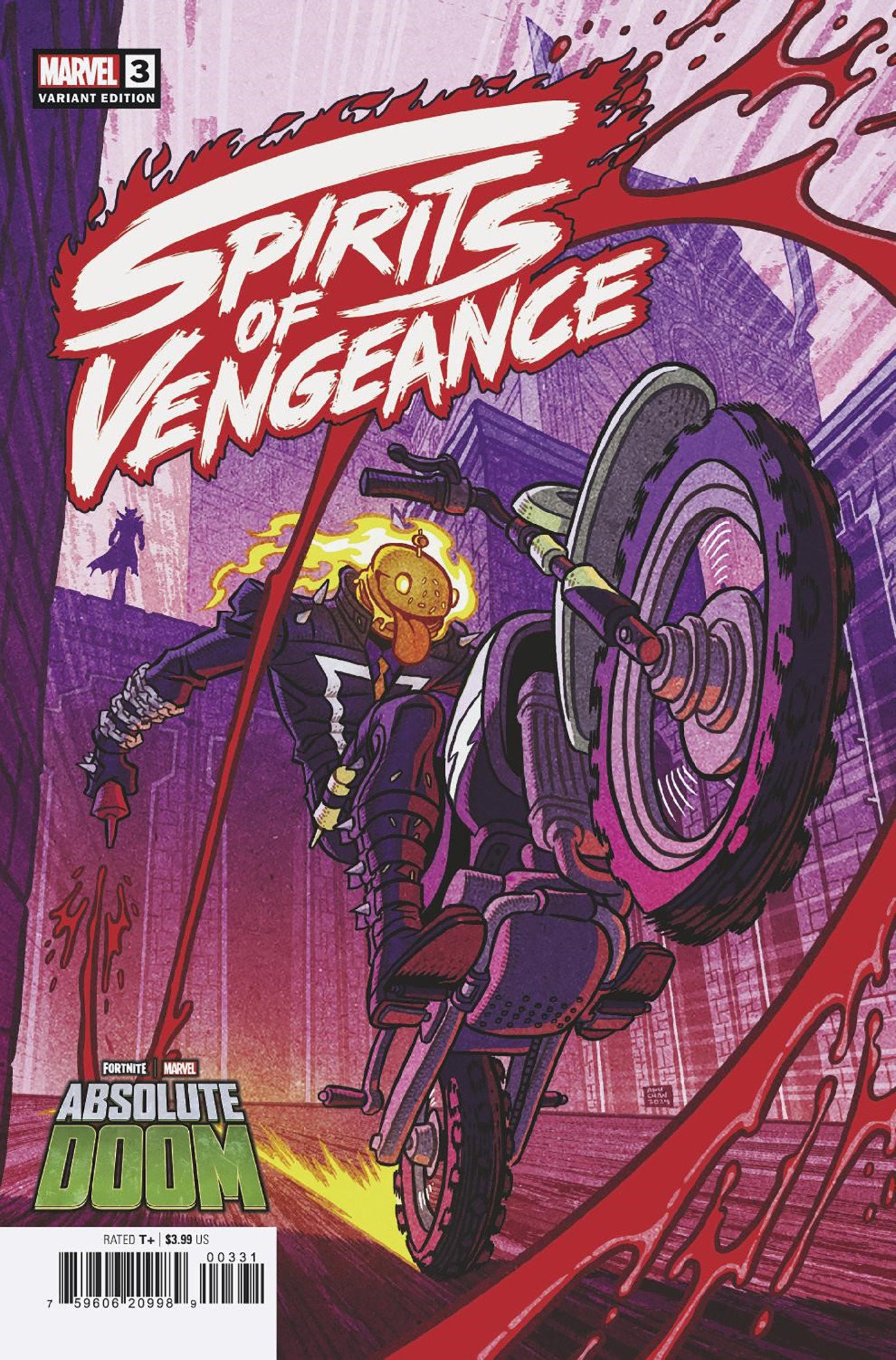 Spirits Of Vengeance #3 Afu Chan Marvel Fortnite Ghost Ridurr Variant | Dragon's Lair Comics and Fantasy Houston TX