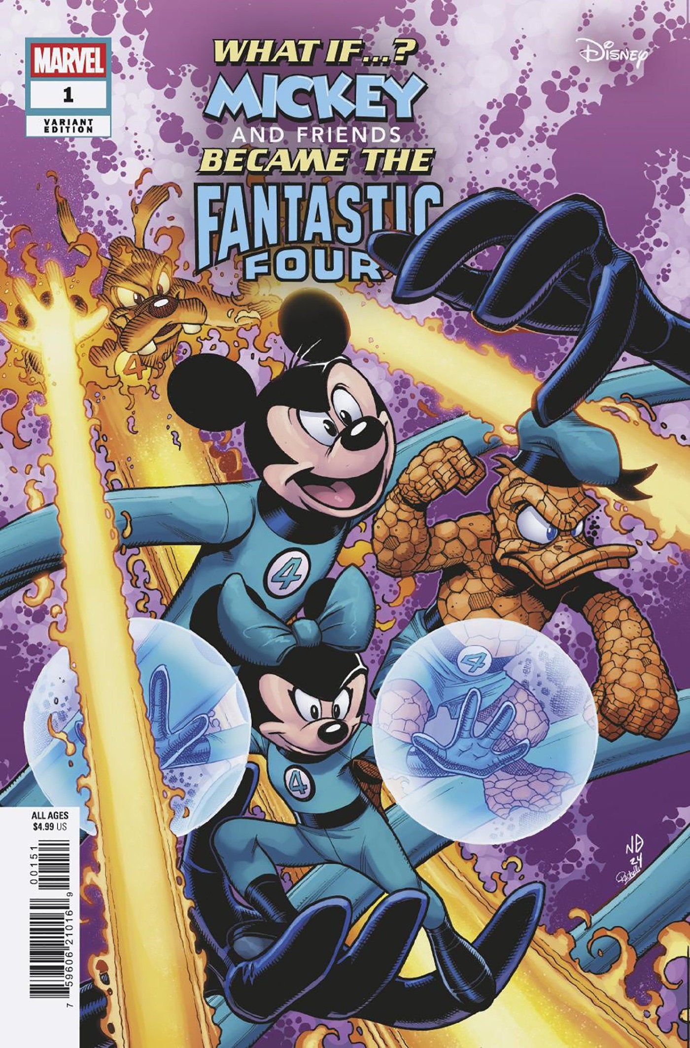 What If Mickey & Friends Became Fantastic Four #1 Bradshaw | Dragon's Lair Comics and Fantasy Houston TX