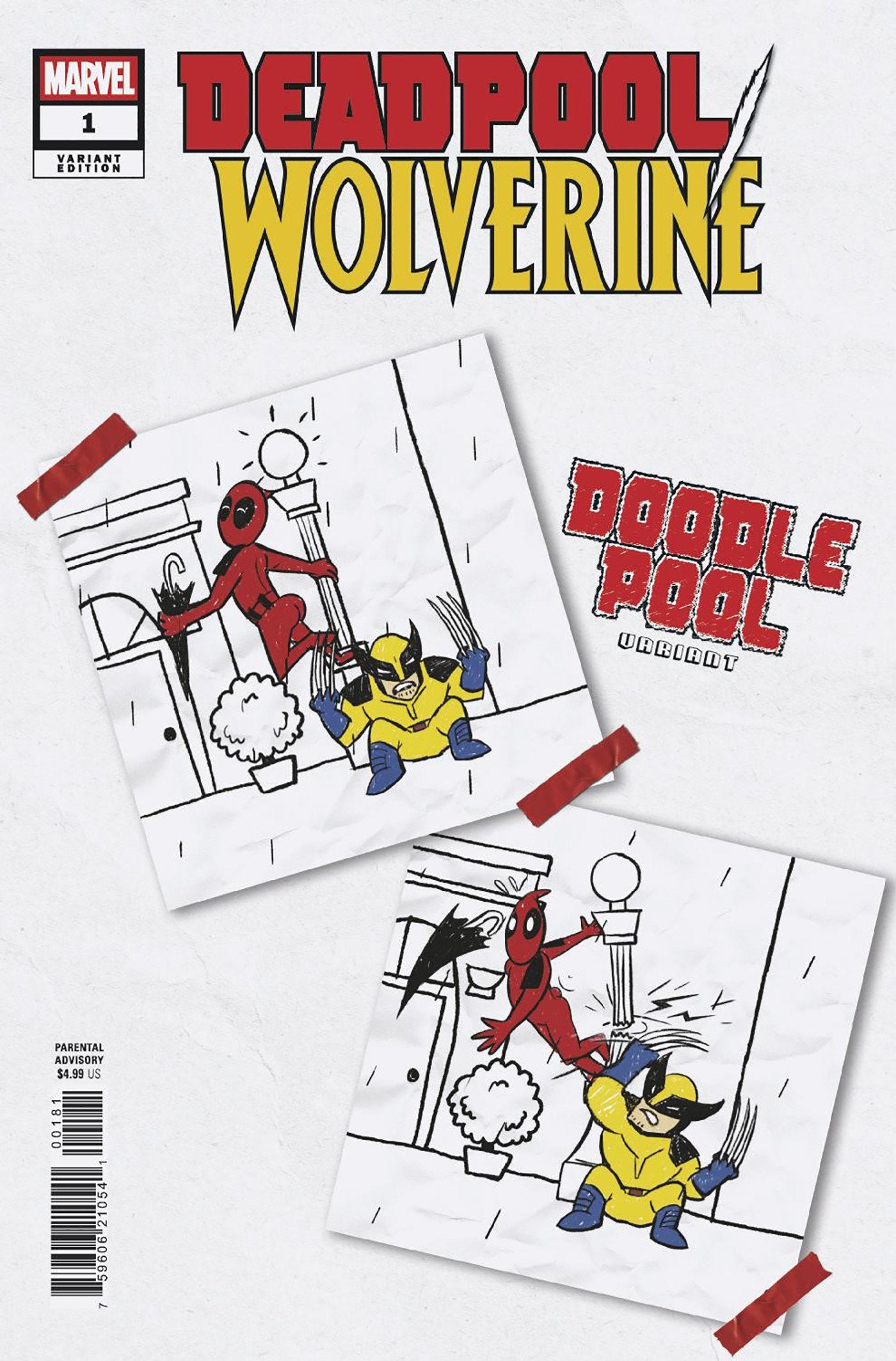 Deadpool/Wolverine #1 Doodlepool Variant | Dragon's Lair Comics and Fantasy Houston TX