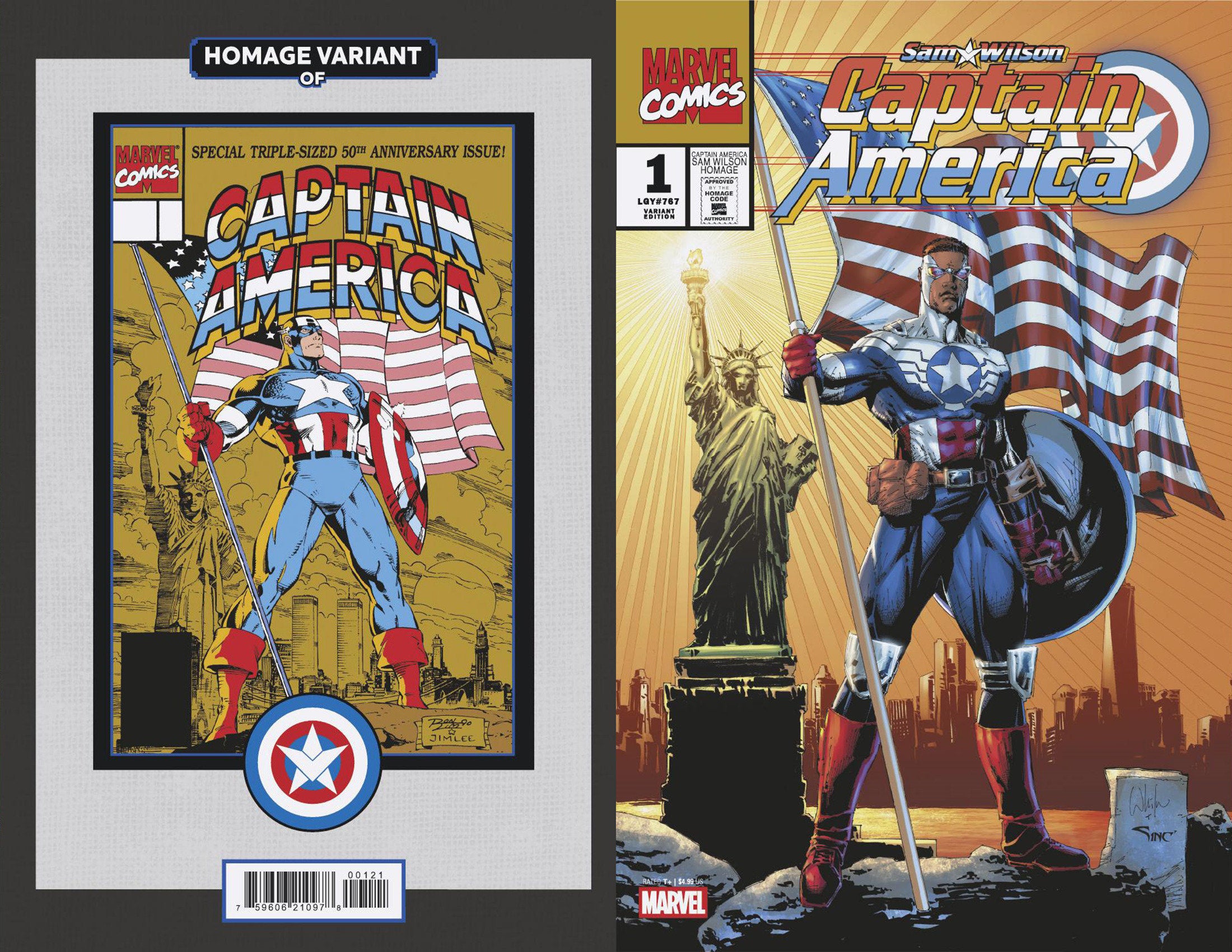 Sam Wilson, Captain America #1 Whilce Portacio Captain America Sam Wilson Homage Variant | Dragon's Lair Comics and Fantasy Houston TX