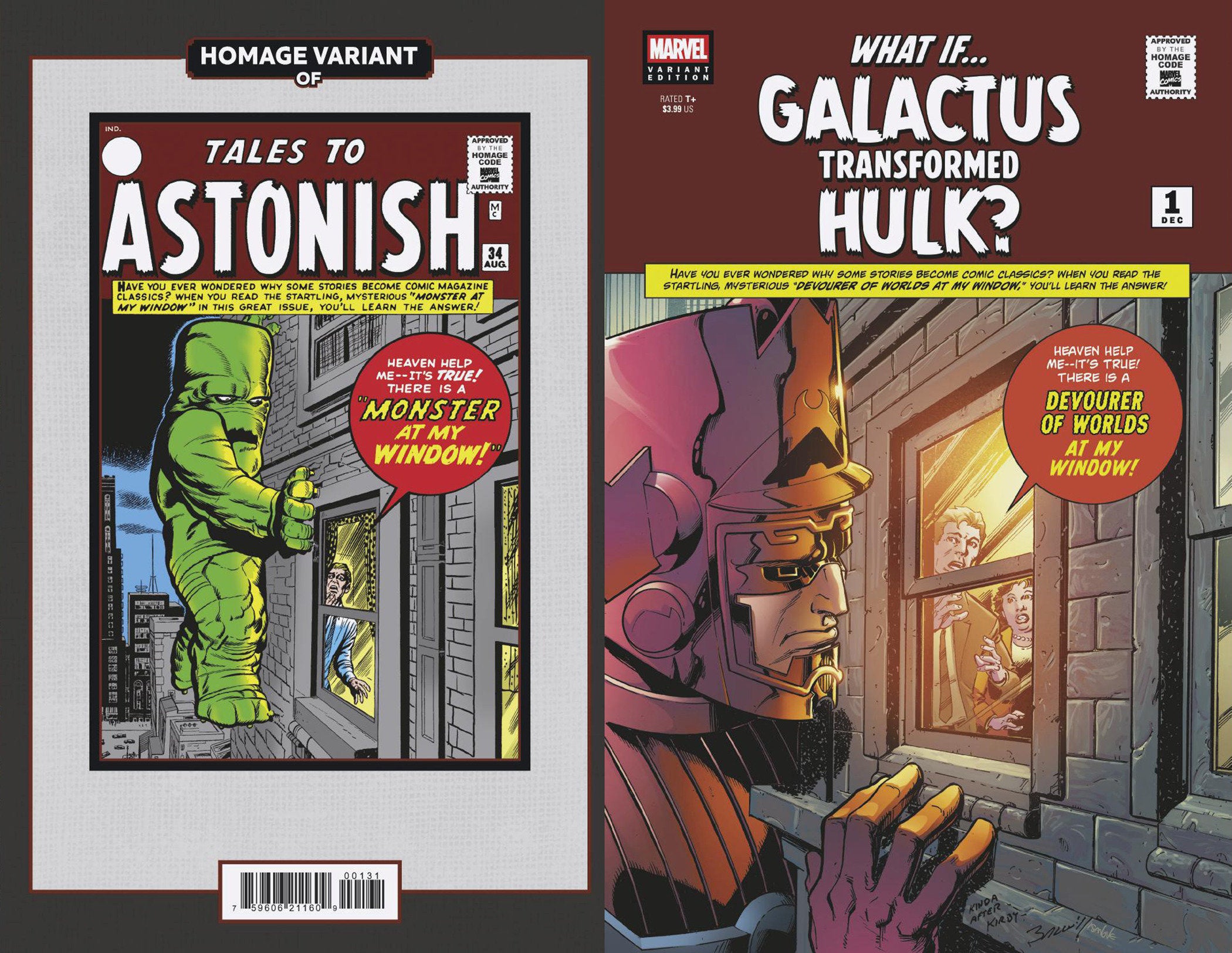 What If...? Galactus: Galactus Transformed Hulk? #1 Mark Bagley Sci-Fi Homage Variant | Dragon's Lair Comics and Fantasy Houston TX