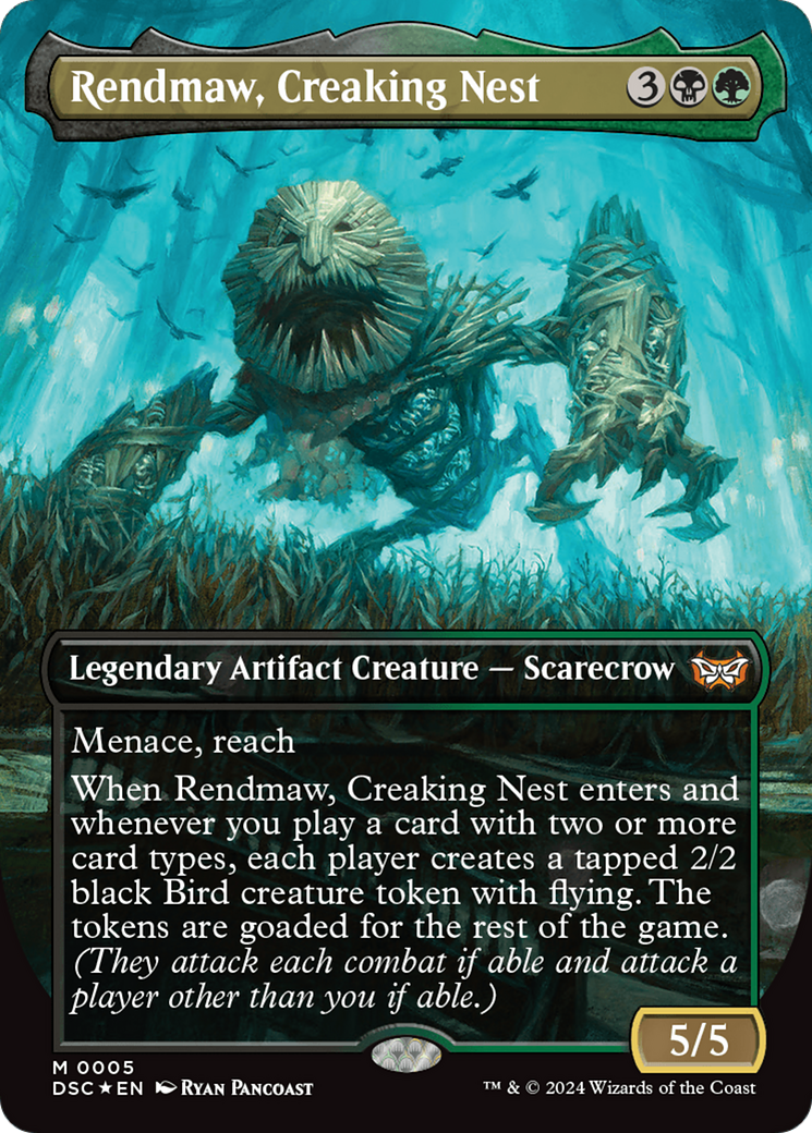 Rendmaw, Creaking Nest (Borderless) [Duskmourn: House of Horror Commander] | Dragon's Lair Comics and Fantasy Houston TX