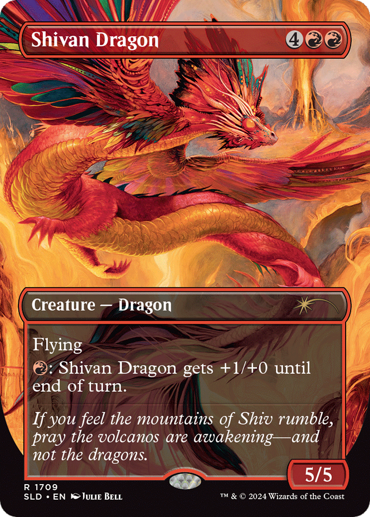 Shivan Dragon (Rainbow Foil) [Secret Lair Drop Series] | Dragon's Lair Comics and Fantasy Houston TX