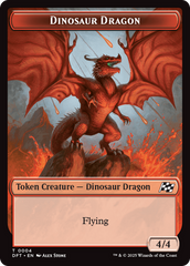 Dinosaur Dragon // Treasure Double-Sided Token [Aetherdrift Tokens] | Dragon's Lair Comics and Fantasy Houston TX