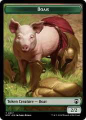 Boar (Ripple Foil) // Forest Dryad Double-Sided Token [Modern Horizons 3 Commander Tokens] | Dragon's Lair Comics and Fantasy Houston TX