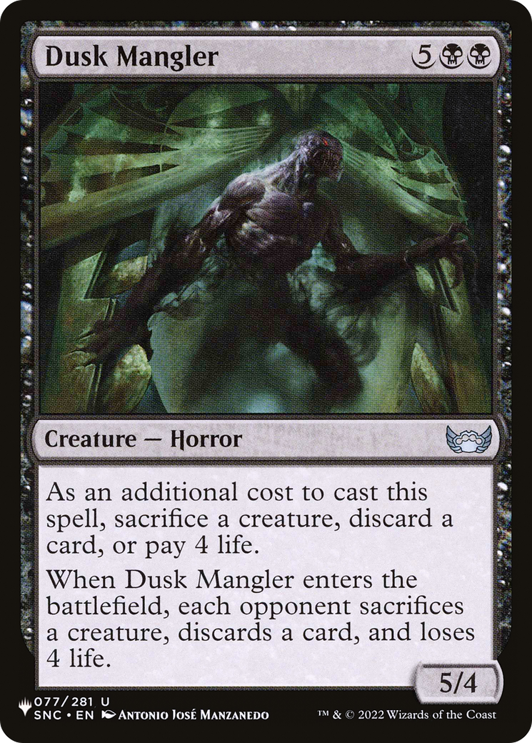 Dusk Mangler [The List Reprints] | Dragon's Lair Comics and Fantasy Houston TX