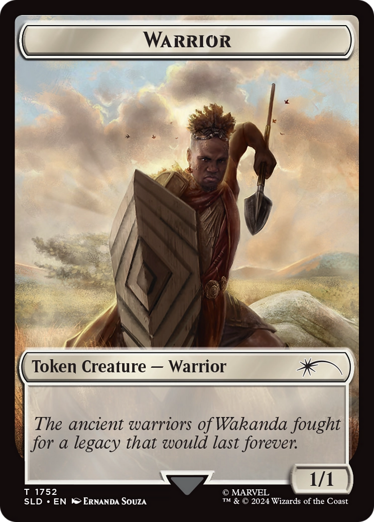 Warrior Token (Rainbow Foil) [Secret Lair Drop Series] | Dragon's Lair Comics and Fantasy Houston TX