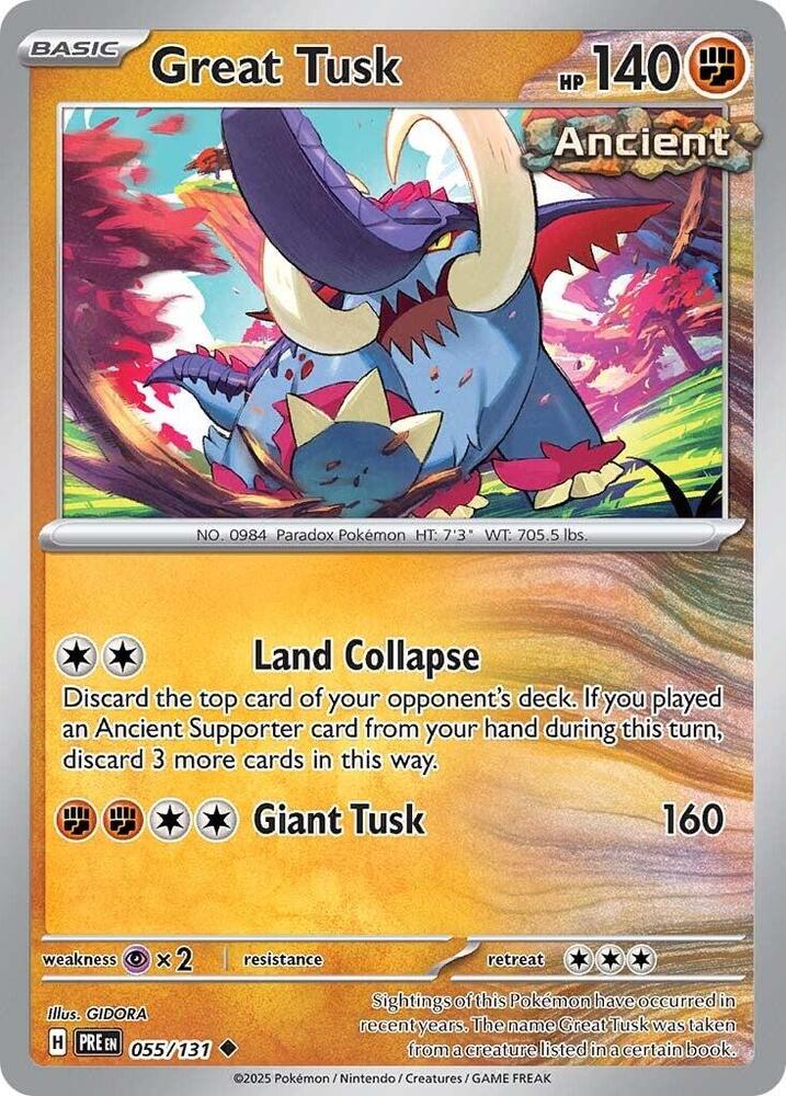 Great Tusk (055/131) [Scarlet & Violet: Prismatic Evolutions] | Dragon's Lair Comics and Fantasy Houston TX