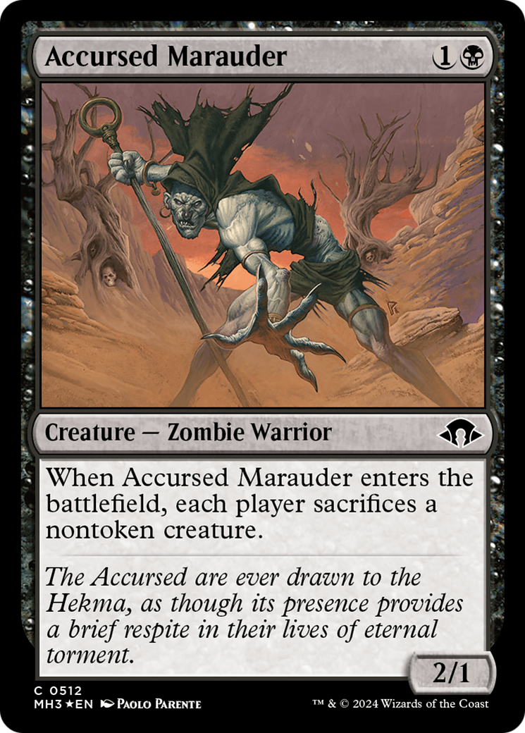 Accursed Marauder (Ripple Foil) [Modern Horizons 3] | Dragon's Lair Comics and Fantasy Houston TX