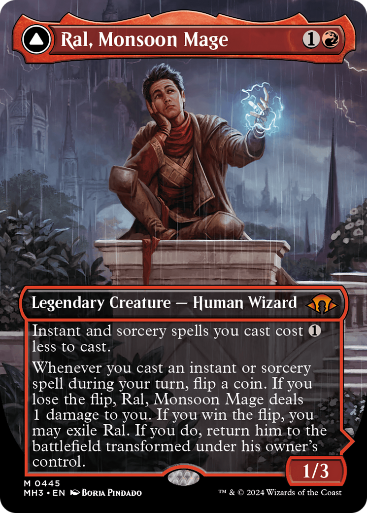 Ral, Monsoon Mage // Ral, Leyline Prodigy (Borderless) [Modern Horizons 3] | Dragon's Lair Comics and Fantasy Houston TX