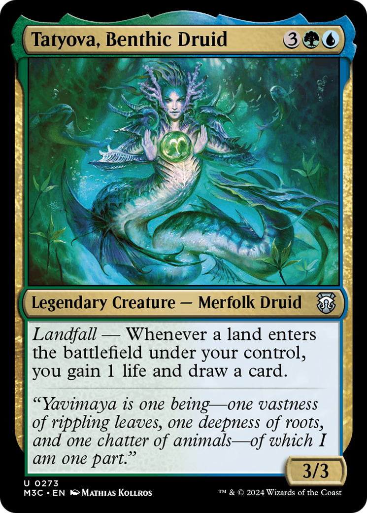 Tatyova, Benthic Druid (Ripple Foil) [Modern Horizons 3 Commander] | Dragon's Lair Comics and Fantasy Houston TX