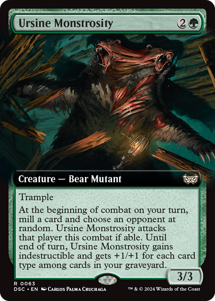 Ursine Monstrosity (Extended Art) [Duskmourn: House of Horror Commander] | Dragon's Lair Comics and Fantasy Houston TX