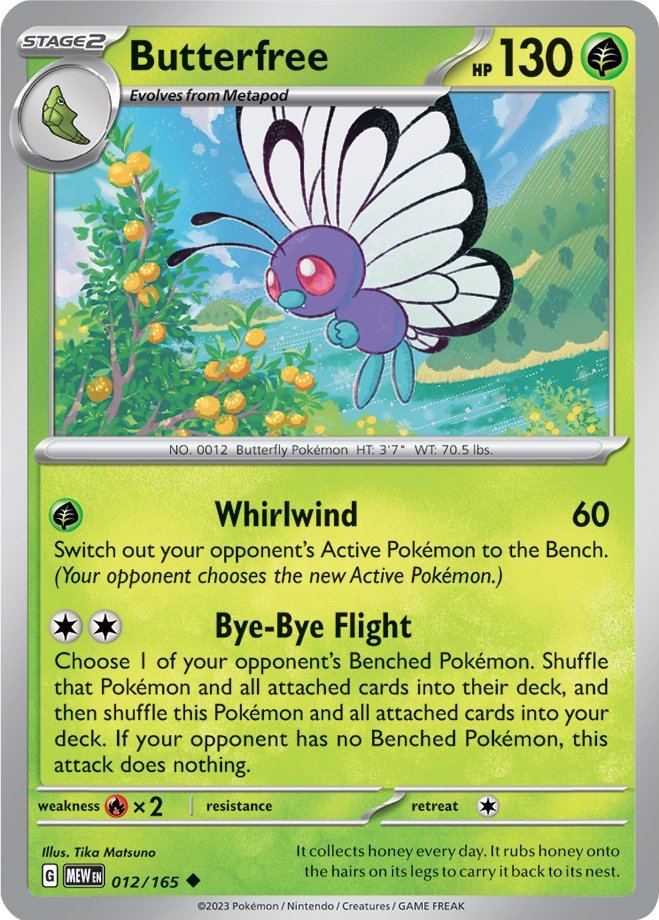 Butterfree (012/165) [Scarlet & Violet 151] | Dragon's Lair Comics and Fantasy Houston TX