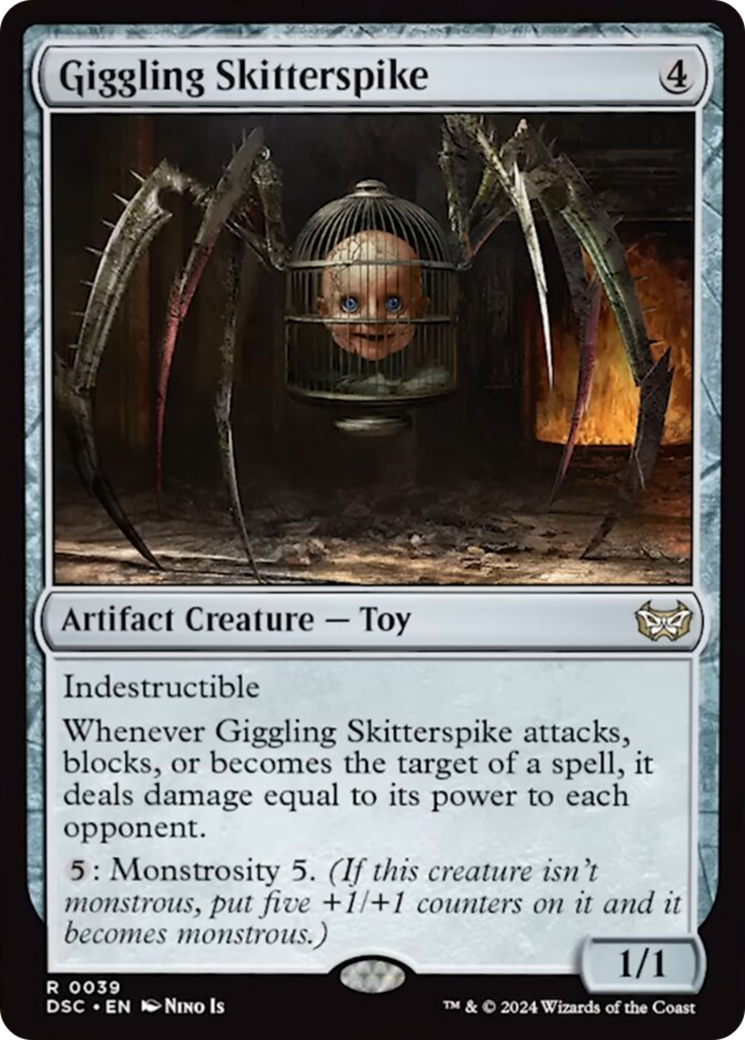 Giggling Skitterspike (Extended Art) [Duskmourn: House of Horror Commander] | Dragon's Lair Comics and Fantasy Houston TX