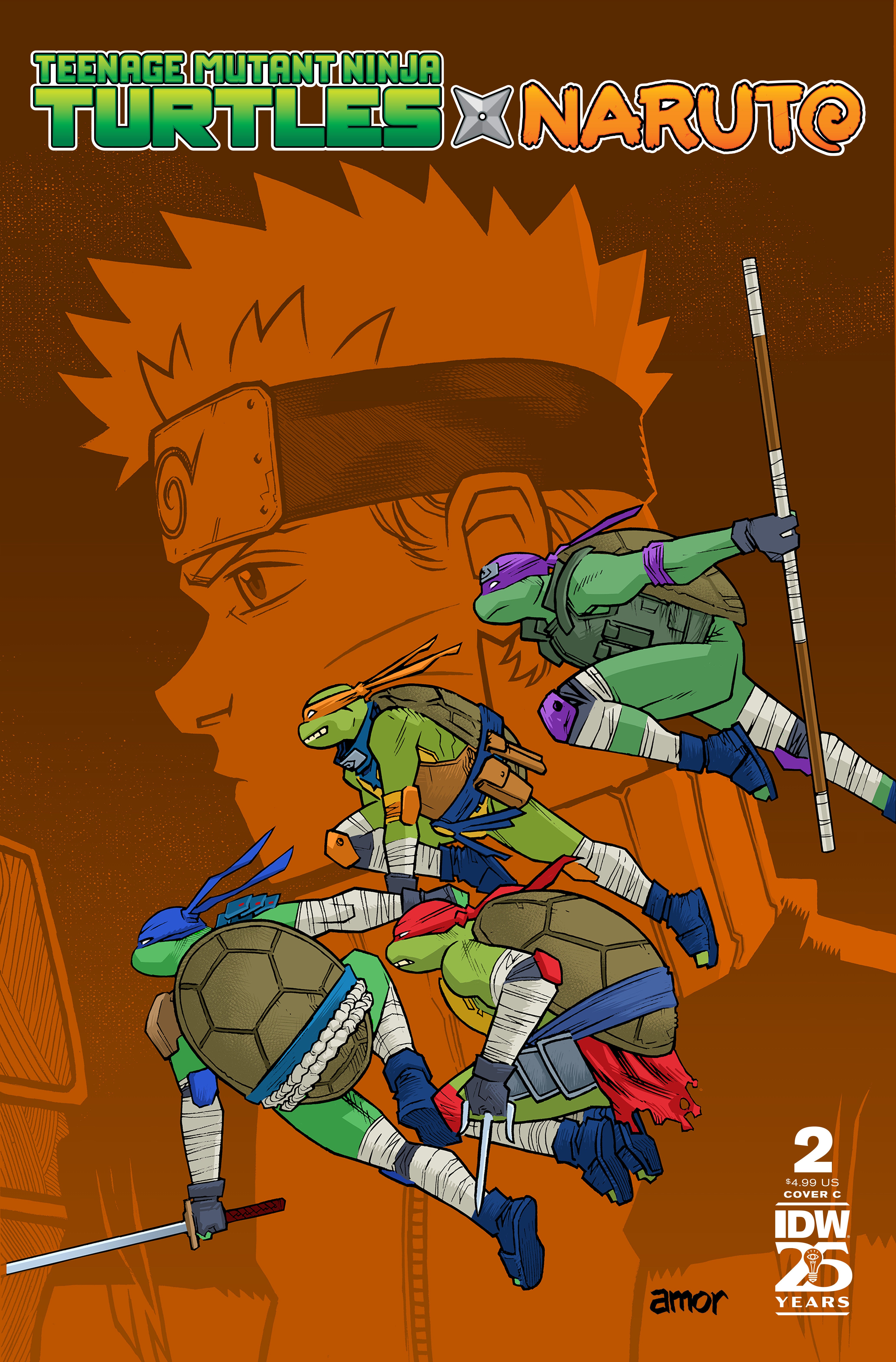 Teenage Mutant Ninja Turtles X Naruto #2 Cover C Amor | Dragon's Lair Comics and Fantasy Houston TX