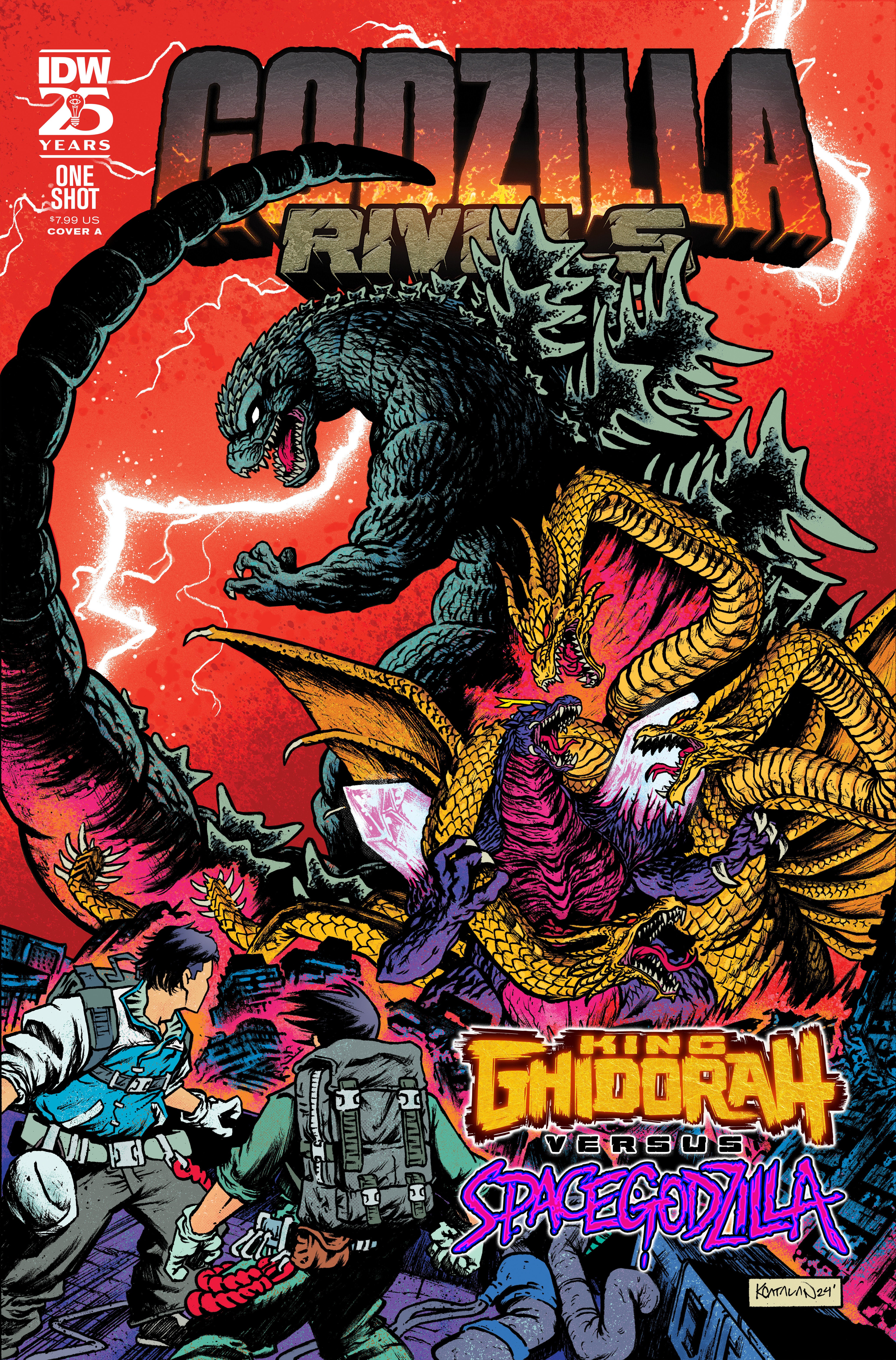 Godzilla Rivals: King Ghidorah vs. Spacegodzilla Cover A (Catalan) | Dragon's Lair Comics and Fantasy Houston TX