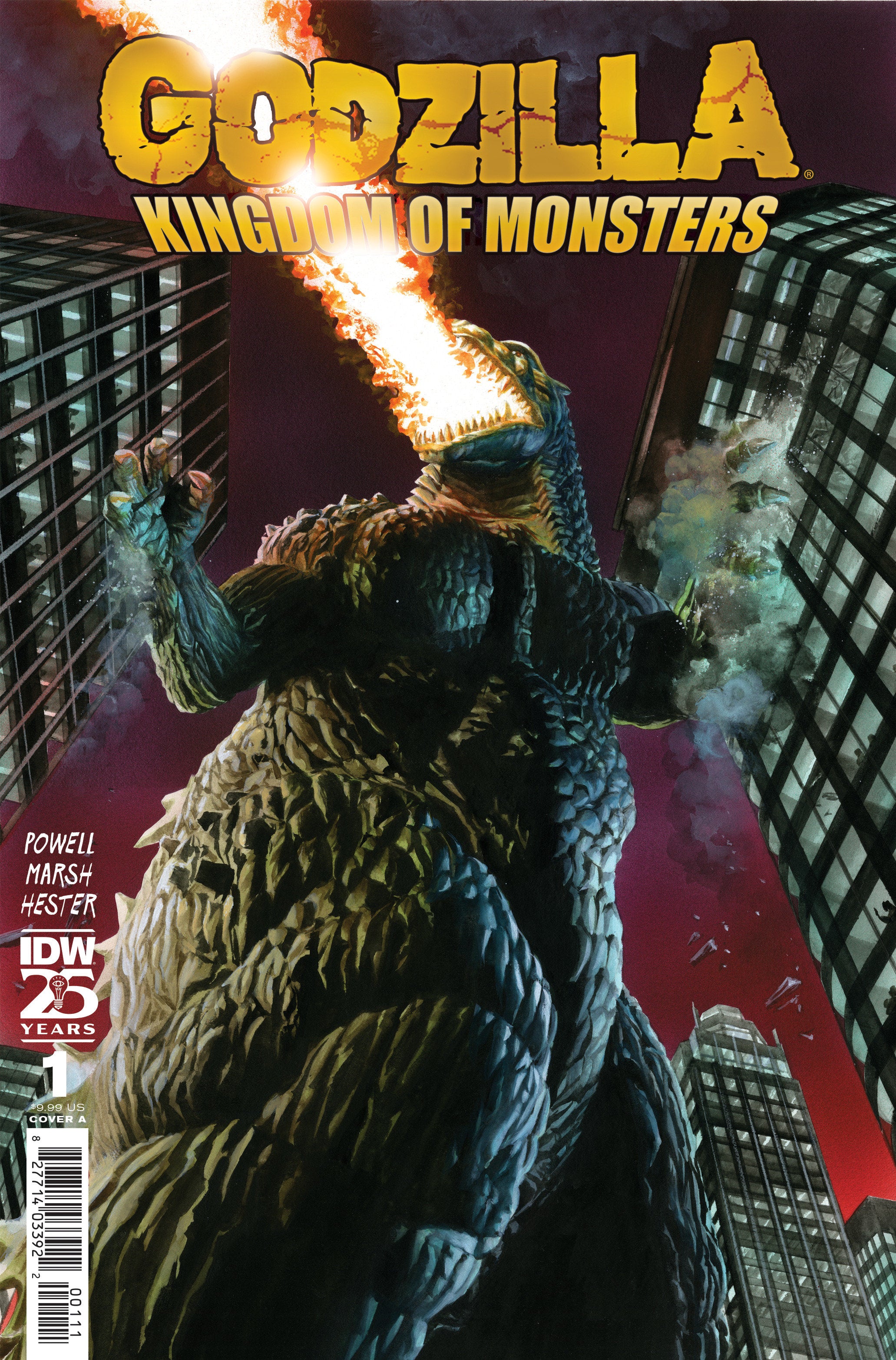 Godzilla 70th Anniversary Foil Classics: Godzilla Kingdom Of Monsters #1 Cover A (Ross) | Dragon's Lair Comics and Fantasy Houston TX