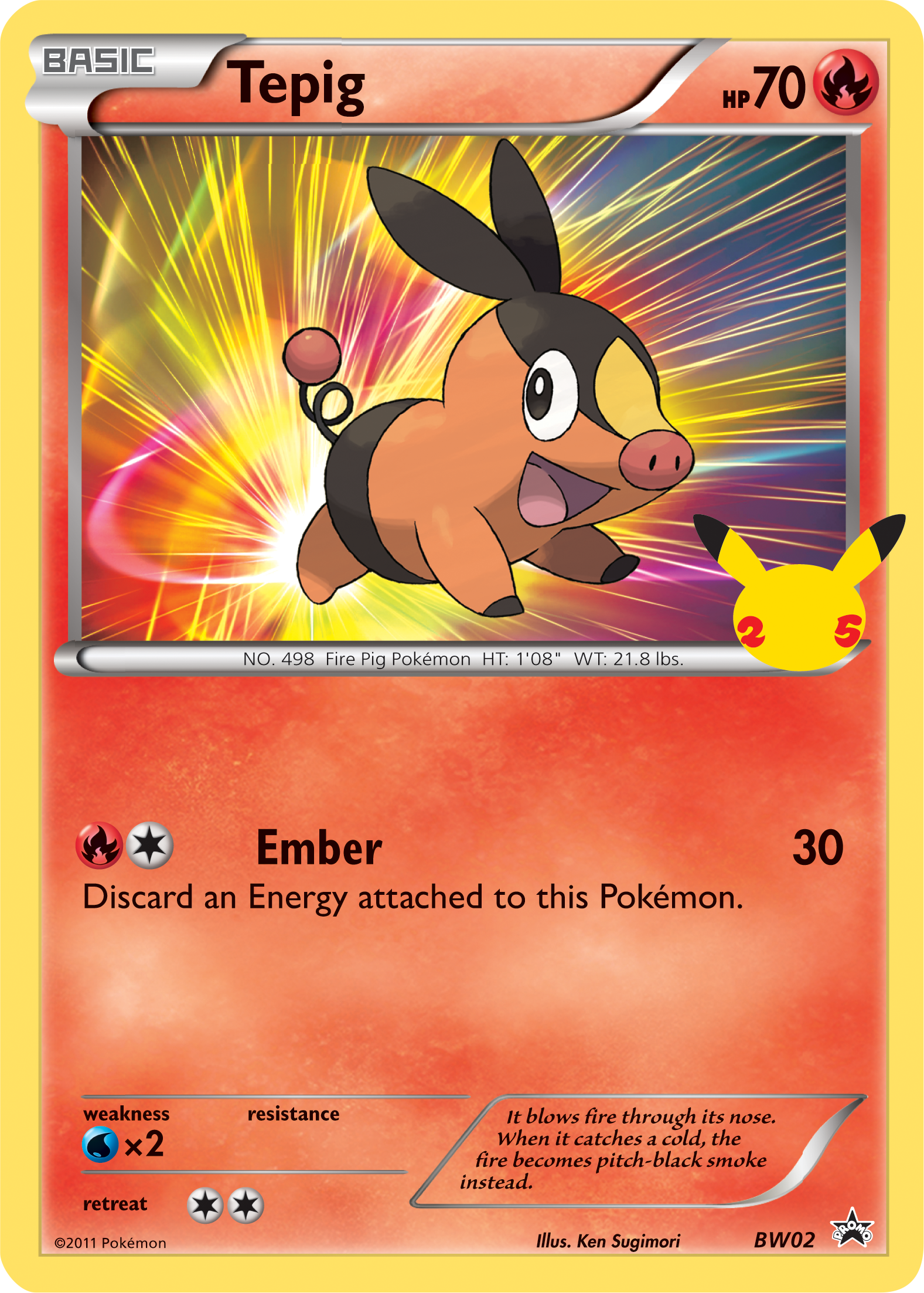 Tepig (BW02) (Jumbo Card) [First Partner Pack] | Dragon's Lair Comics and Fantasy Houston TX