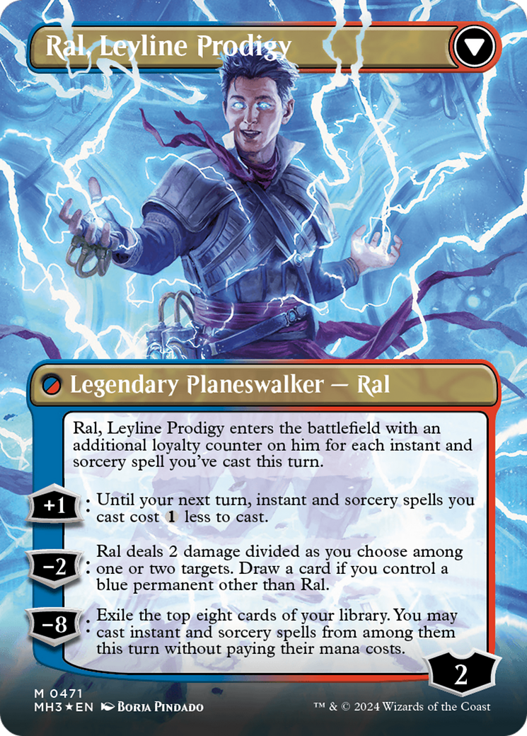 Ral, Monsoon Mage // Ral, Leyline Prodigy (Borderless) (Textured Foil) [Modern Horizons 3] | Dragon's Lair Comics and Fantasy Houston TX