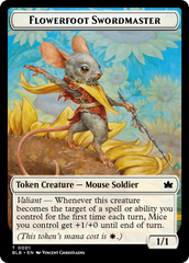 Rabbit // Flowerfoot Swordmaster Double-Sided Token [Bloomburrow Tokens] | Dragon's Lair Comics and Fantasy Houston TX