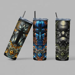 The Geek Boutique: Sci Fi Helmet Trio Movie and Tv Inspired Blue Glow Tumbler | Dragon's Lair Comics and Fantasy Houston TX