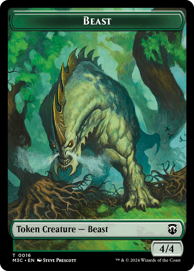 Elephant // Beast (0016) Double-Sided Token [Modern Horizons 3 Commander Tokens] | Dragon's Lair Comics and Fantasy Houston TX