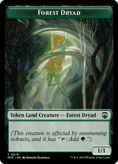 Boar (Ripple Foil) // Forest Dryad Double-Sided Token [Modern Horizons 3 Commander Tokens] | Dragon's Lair Comics and Fantasy Houston TX