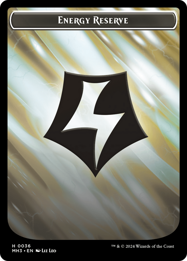 Food // Energy Reserve Double-Sided Token [Modern Horizons 3 Tokens] | Dragon's Lair Comics and Fantasy Houston TX