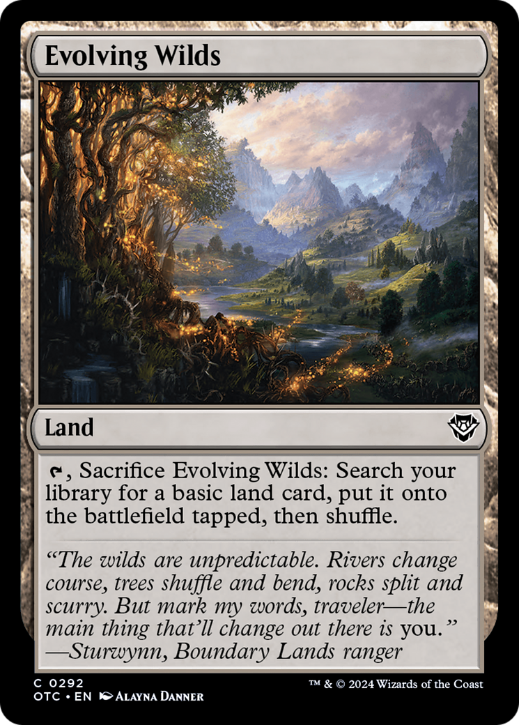 Evolving Wilds [Outlaws of Thunder Junction Commander] | Dragon's Lair Comics and Fantasy Houston TX