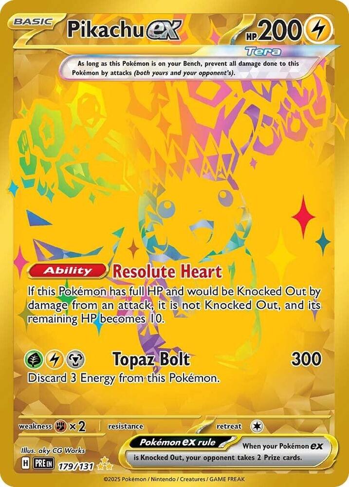 Pikachu ex (179/131) [Scarlet & Violet: Prismatic Evolutions] | Dragon's Lair Comics and Fantasy Houston TX