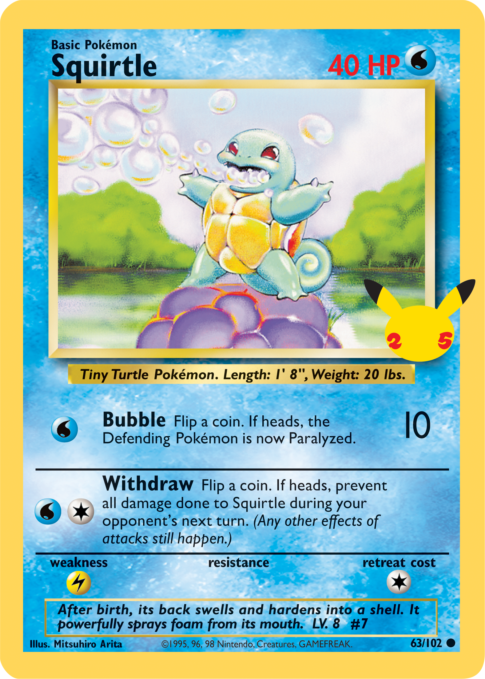 Squirtle (63/102) (Jumbo Card) [First Partner Pack] | Dragon's Lair Comics and Fantasy Houston TX