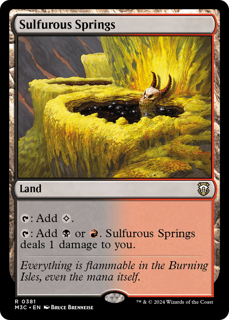 Sulfurous Springs (Ripple Foil) [Modern Horizons 3 Commander] | Dragon's Lair Comics and Fantasy Houston TX