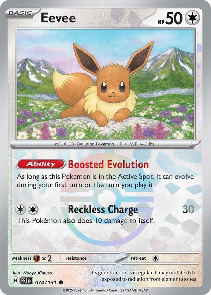 Eevee (074/131) (Poke Ball Pattern) [Scarlet & Violet: Prismatic Evolutions] | Dragon's Lair Comics and Fantasy Houston TX