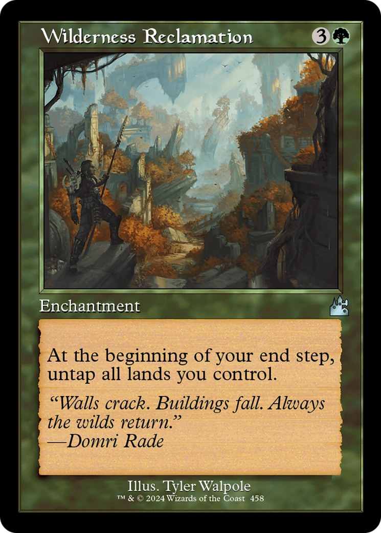 Wilderness Reclamation (Retro Frame) [Ravnica Remastered] | Dragon's Lair Comics and Fantasy Houston TX