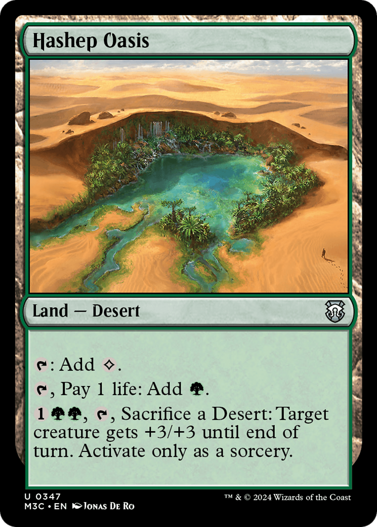 Hashep Oasis (Ripple Foil) [Modern Horizons 3 Commander] | Dragon's Lair Comics and Fantasy Houston TX