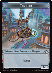 Golem (0015) // Thopter (0009) Double-Sided Token [Aetherdrift Tokens] | Dragon's Lair Comics and Fantasy Houston TX