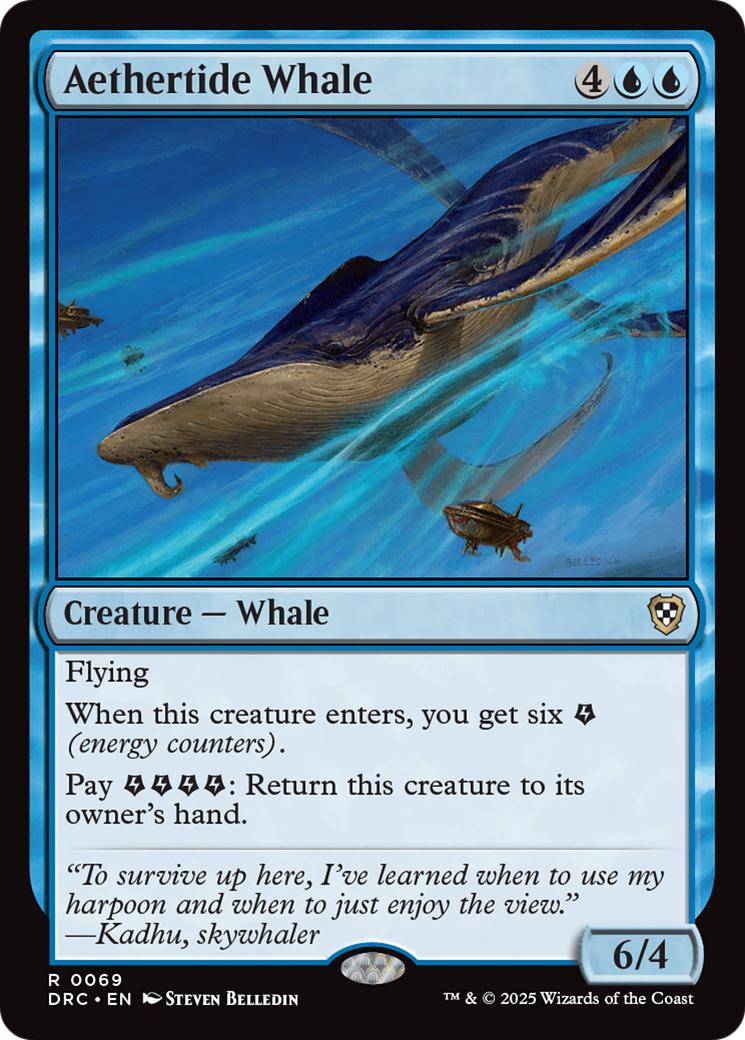 Aethertide Whale [Aetherdrift Commander] | Dragon's Lair Comics and Fantasy Houston TX