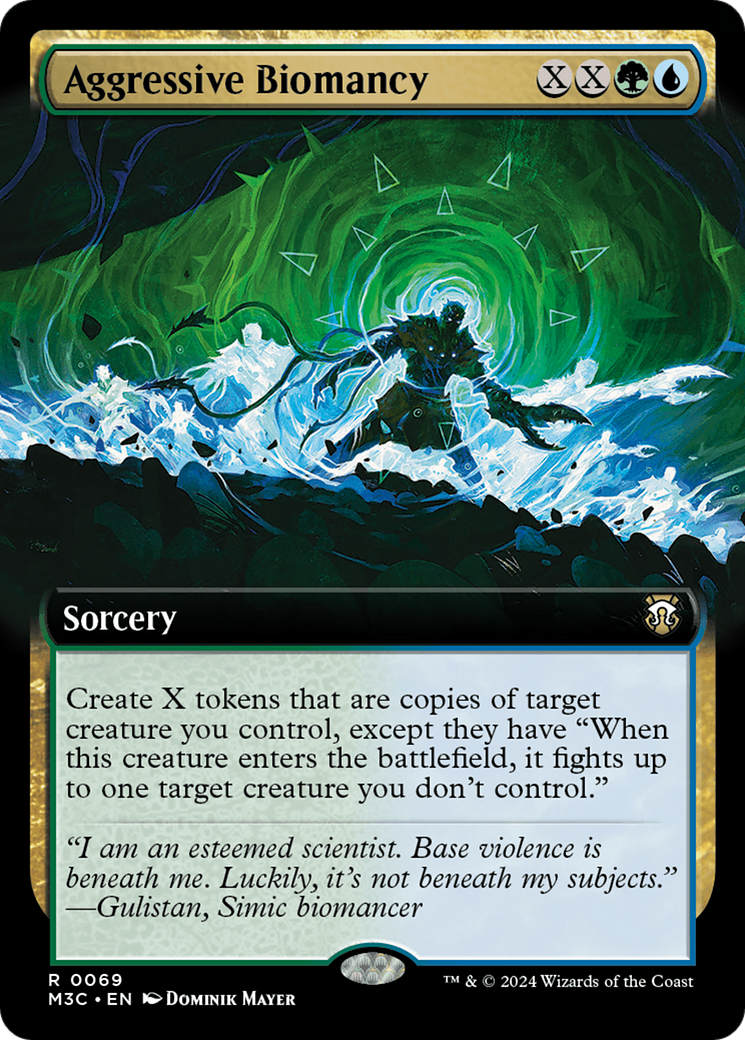 Aggressive Biomancy (Extended Art) (Ripple Foil) [Modern Horizons 3 Commander] | Dragon's Lair Comics and Fantasy Houston TX