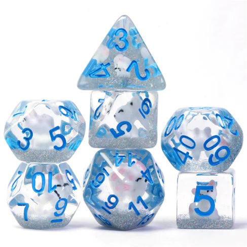 Foam Brain Arctic Fox Poly 7 Dice Set | Dragon's Lair Comics and Fantasy Houston TX