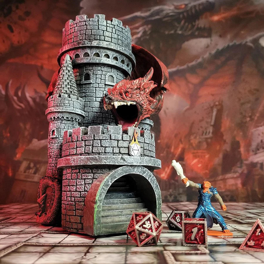 Forged Gaming Red Dragon Dice Tower | Dragon's Lair Comics and Fantasy Houston TX