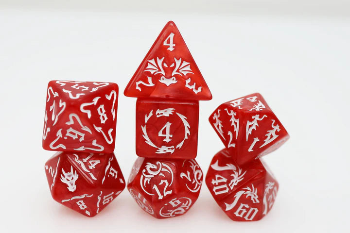 Foam Brain Poly 7 Dice Set Drake's Flight Inferno | Dragon's Lair Comics and Fantasy Houston TX