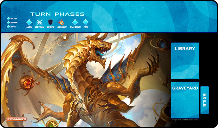 Gamermats Playmat: Elder Artifact Dragon Stitched | Dragon's Lair Comics and Fantasy Houston TX