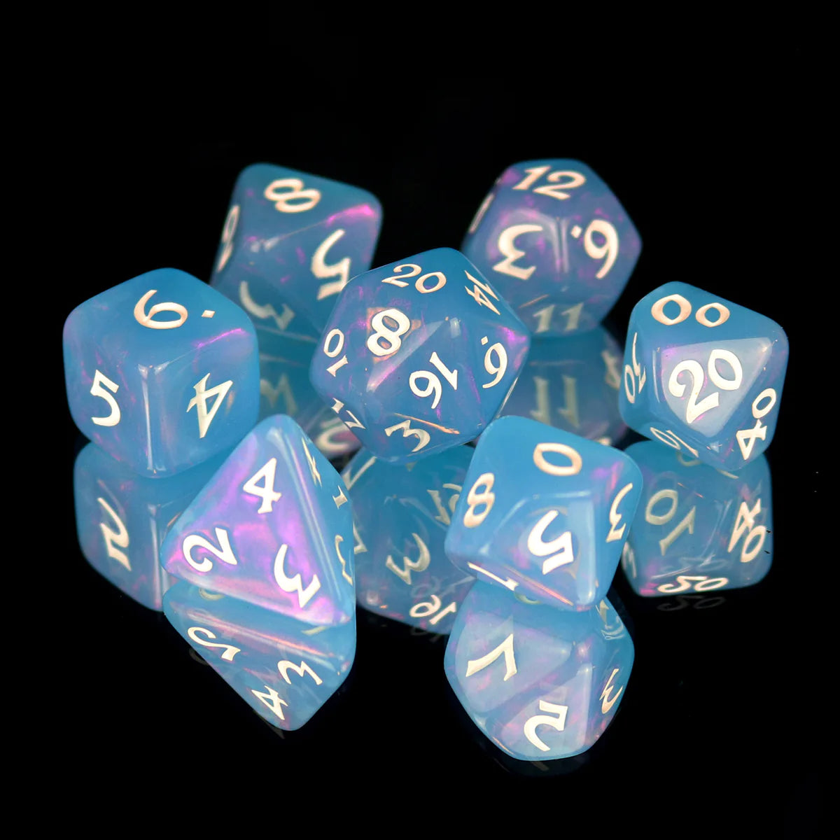 Die Hard Dice: Elessia Moonstone Rumara with White 7 Poly Set | Dragon's Lair Comics and Fantasy Houston TX