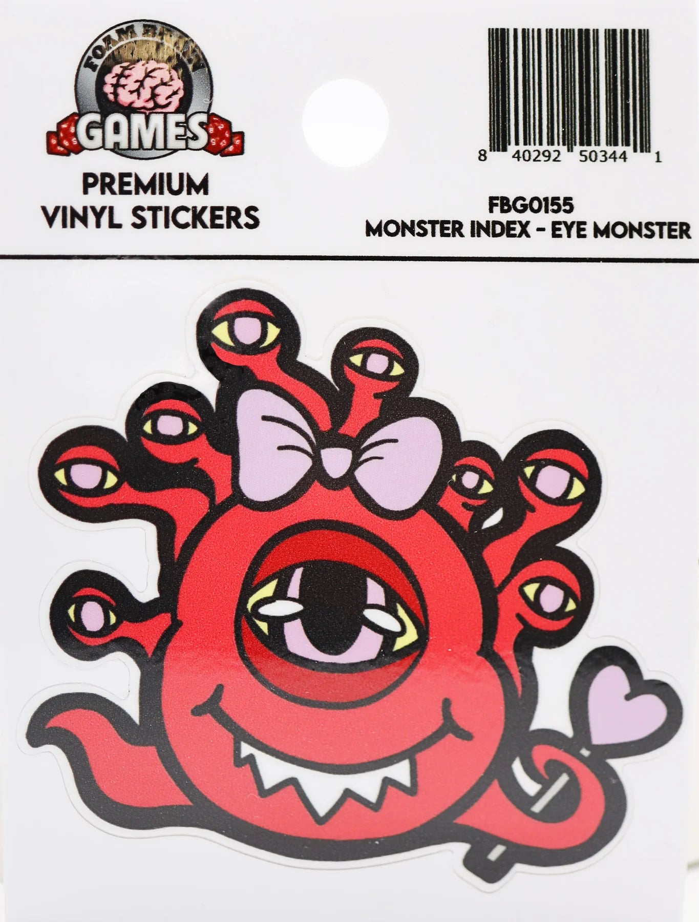 Foam Brain Monster Index Sticker: Eye Monster | Dragon's Lair Comics and Fantasy Houston TX