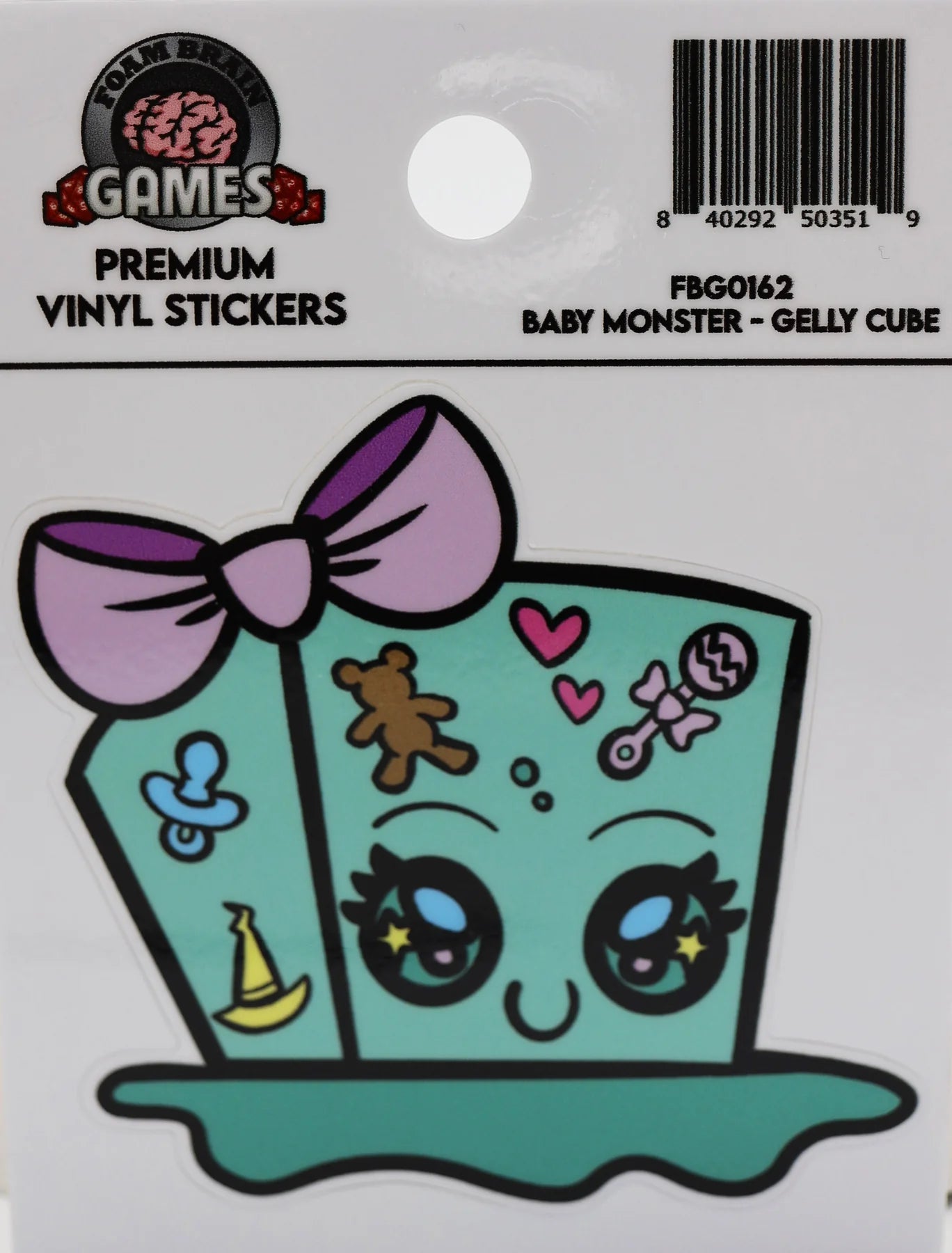 Foam Brain Baby Monster Sticker: Gelly Cube | Dragon's Lair Comics and Fantasy Houston TX