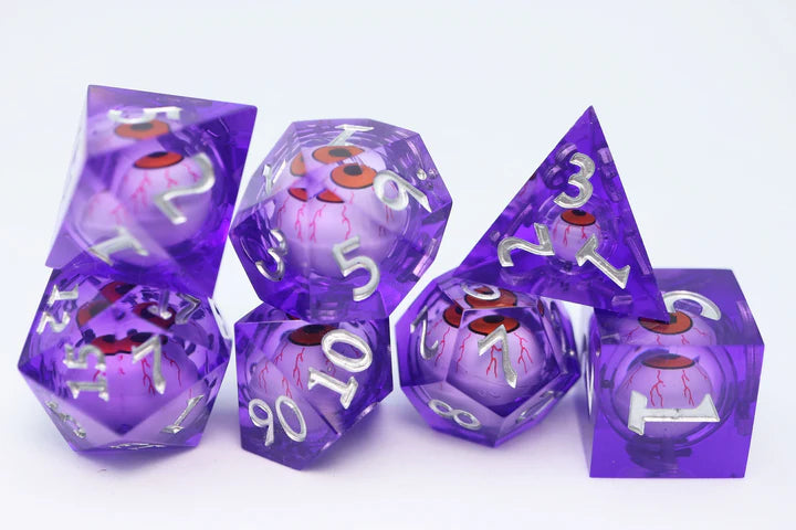 Foam Brain Poly 7 Liquid Core Dice Set Mageshot Moving Eye | Dragon's Lair Comics and Fantasy Houston TX